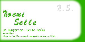 noemi selle business card
